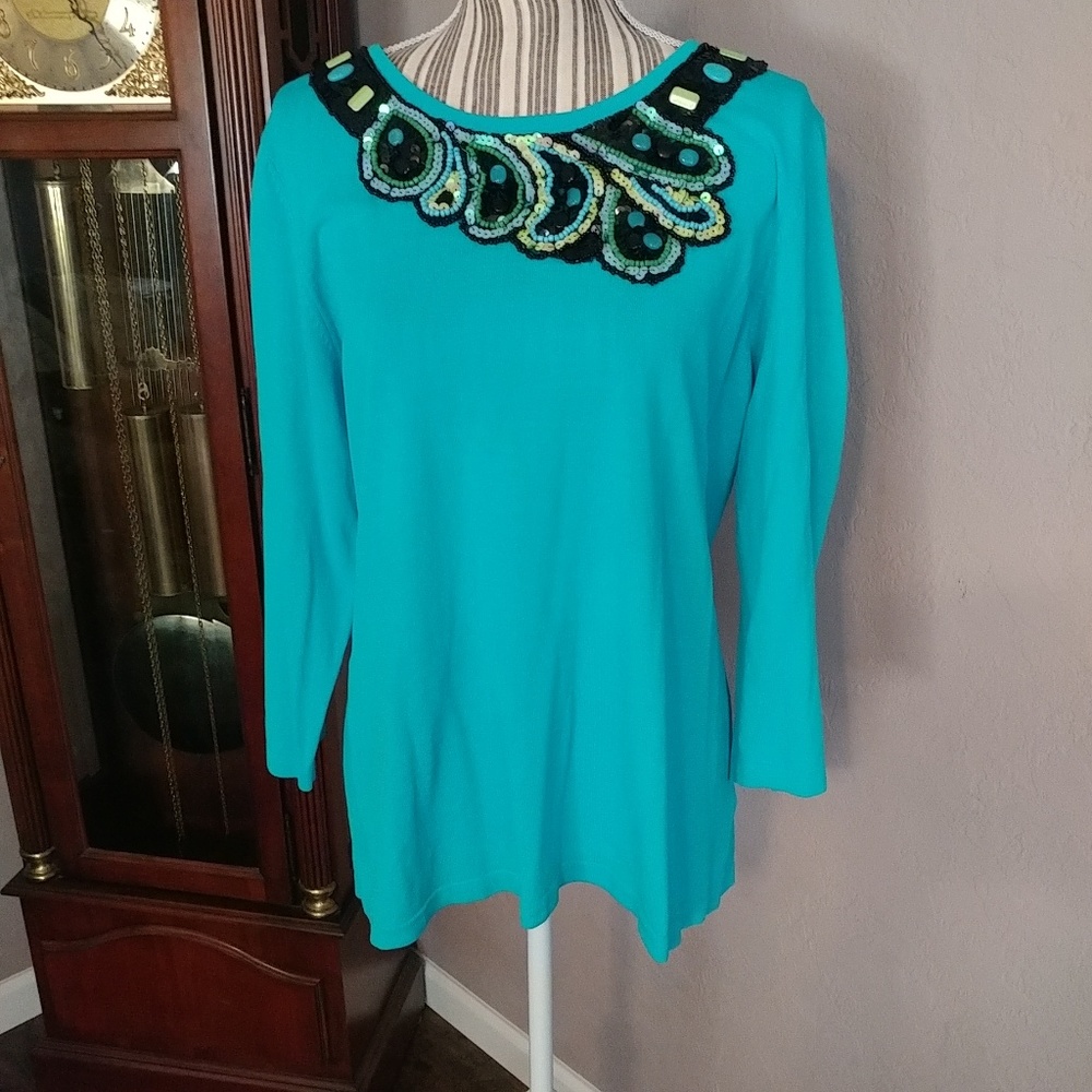 NWT Joseph A. Embelished Blouse XL